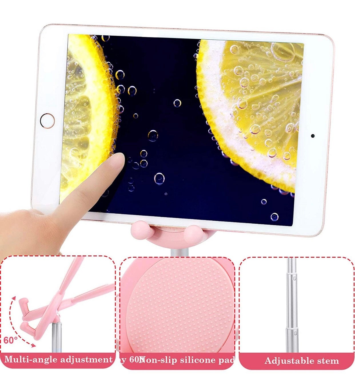 Cute Bunny Phone Stand, Quick Installation Angle Height Adjustable Rabbit Phone Stand for Desk, kawaii phone stand