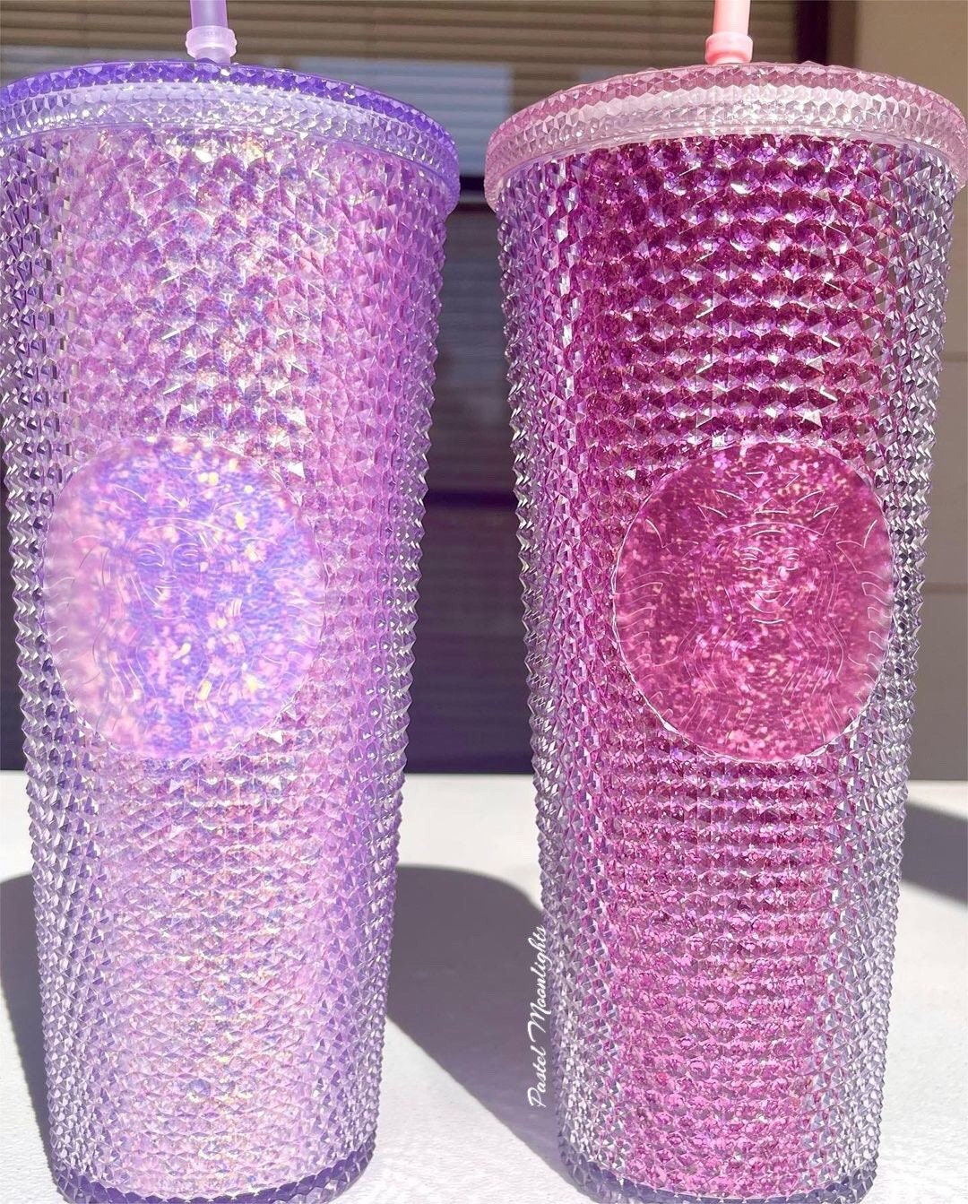 Starbucks Purple Starry Summer Night Plastic Studded Tumbler 2021 Release