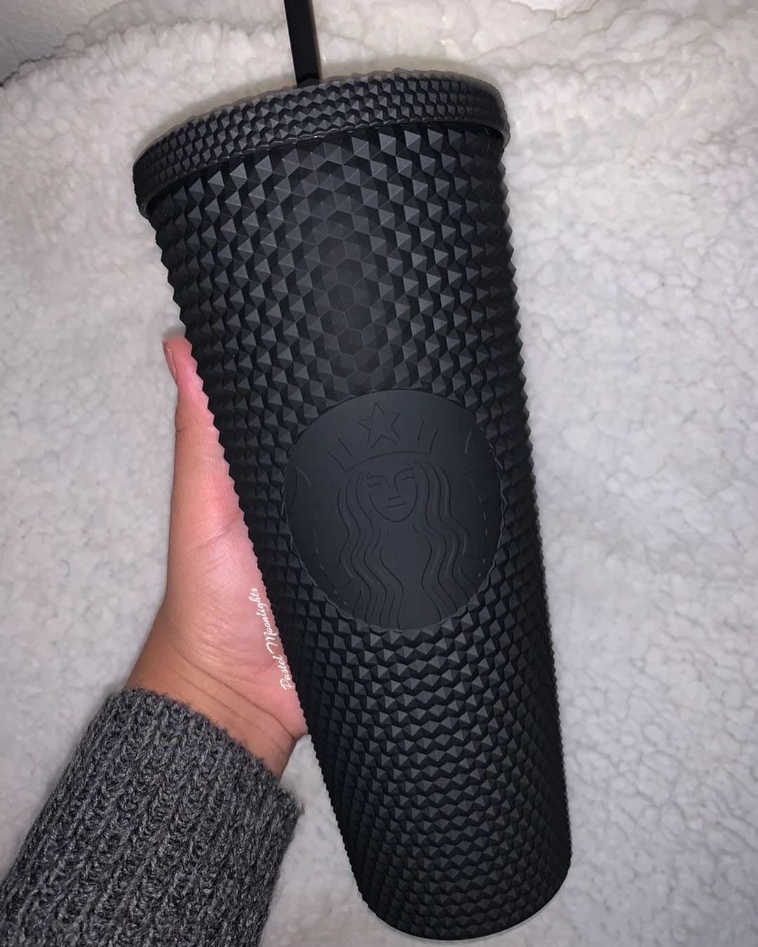NWT Starbucks Black Matte Halloween Studded tumbler