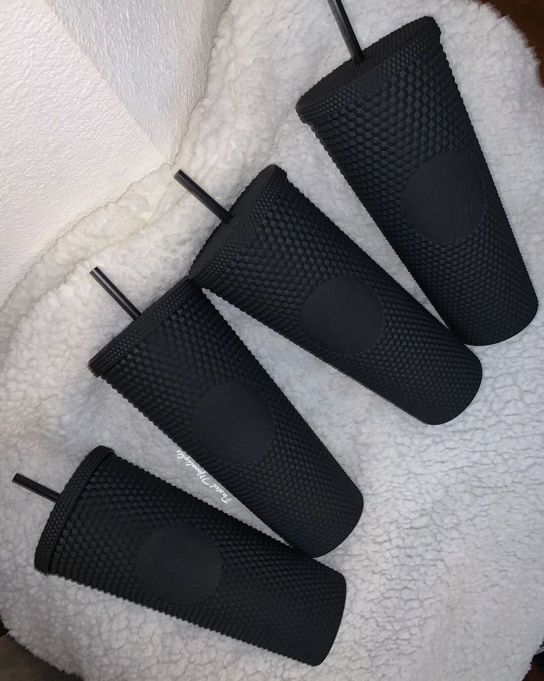 NWT Starbucks Black Matte Halloween Studded tumbler