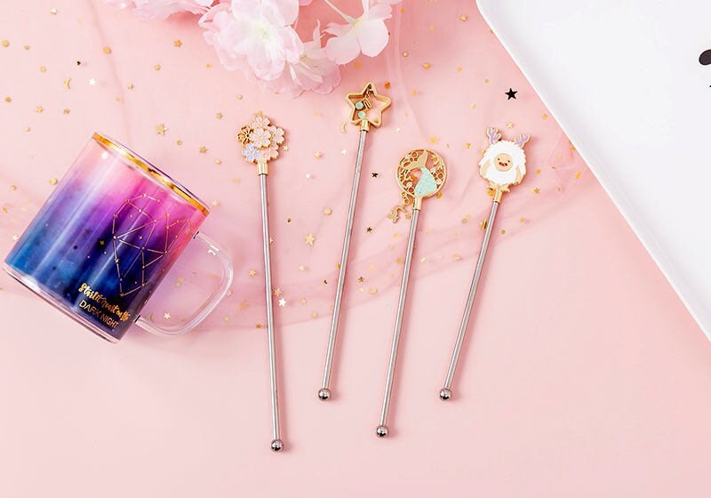 4 Stirrer Set Starbucks stainless steel stirrer rod | Coffee Milk Cup Accessories | best seller | Limited Edition | Limited stocks
