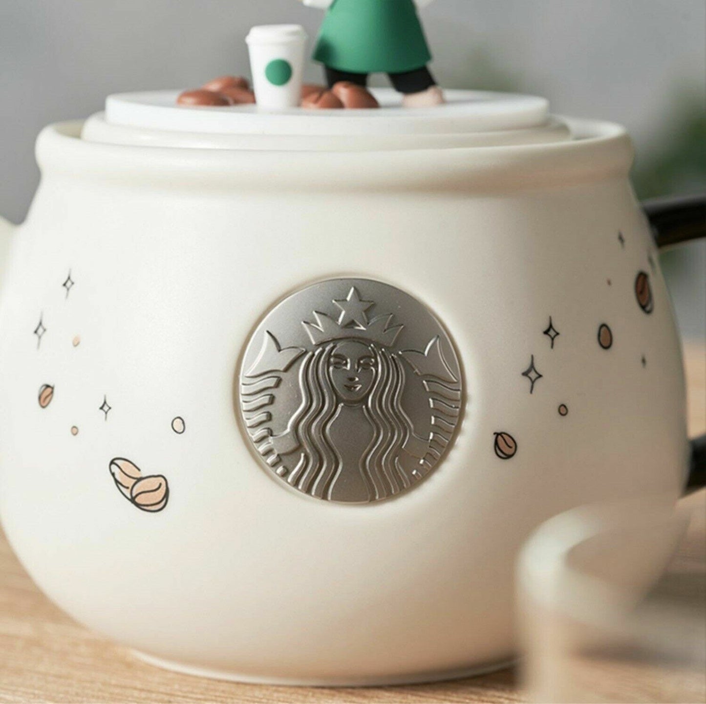 Limited Edition Starbucks Magic Bearista 16oz Teapot + 6oz Glass Cup Set
