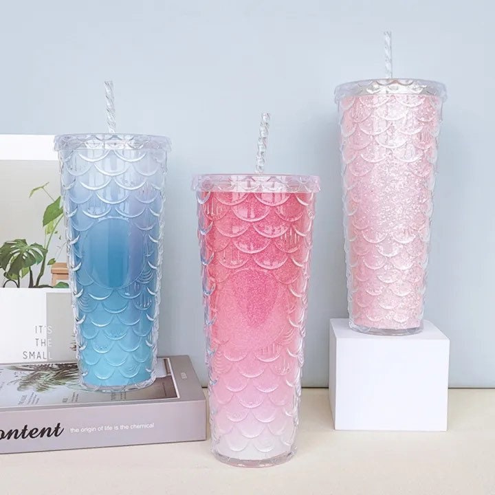 Double wall mermaid scale tumbler. Best gift Ideas. Custom gift Idea