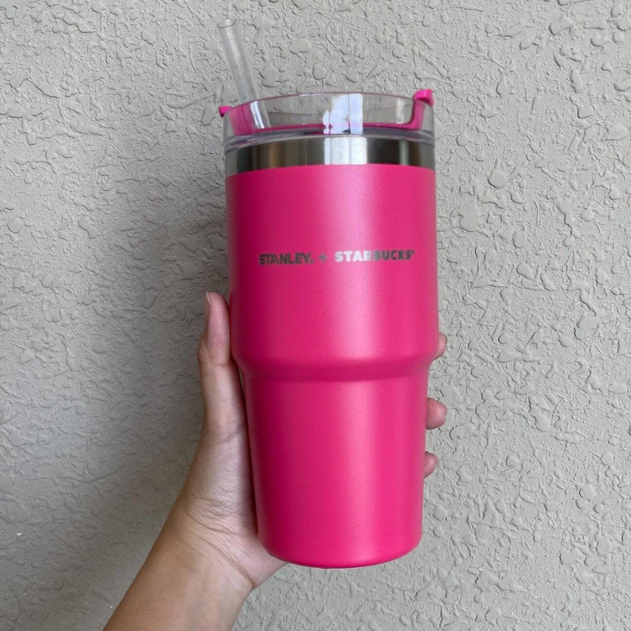 Starbucks + Stanley Starbucks Fuschia Pink Stanley Stainless Cup (Summer Jungle 2021 Edition)