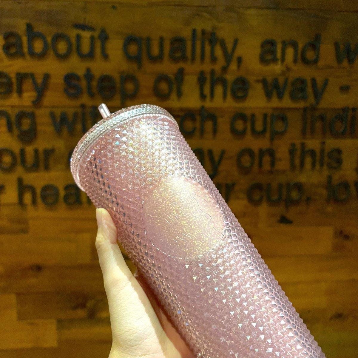 Starbucks Sakura Pink Glitter Studded Cup 710ml/24,00oz (Starbucks Sakura 2022 Collection )