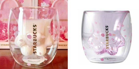 Kawaii Starbucks pink Cat Paw Mug. Double wall cat mug. Trendy gift ideas. Limited Edition paw mug