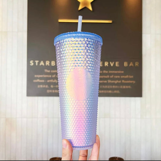 Rare Find : Starbucks 2021 Christmas Ice Jade Blue Gradient Studded Cup Tumbler 710ml/24oz