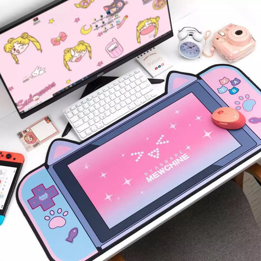 Cute Wrist Rest Support Mouse Pad Set- Non-Slip Rubber Base and Lightweight Memory Foam Wrist Rest for Keyboard and Mouse, Perfect for Gamin