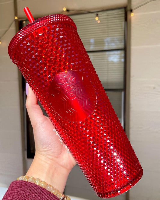 Red Bling Starbucks Studded Tumbler 24oz Venti