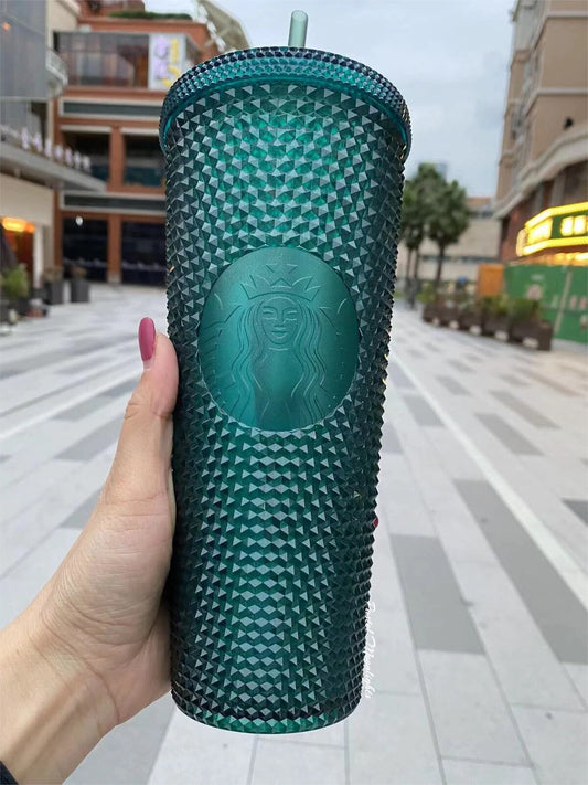 NWT Starbucks Christmas Classic Green Studded 24oz 2021 Release