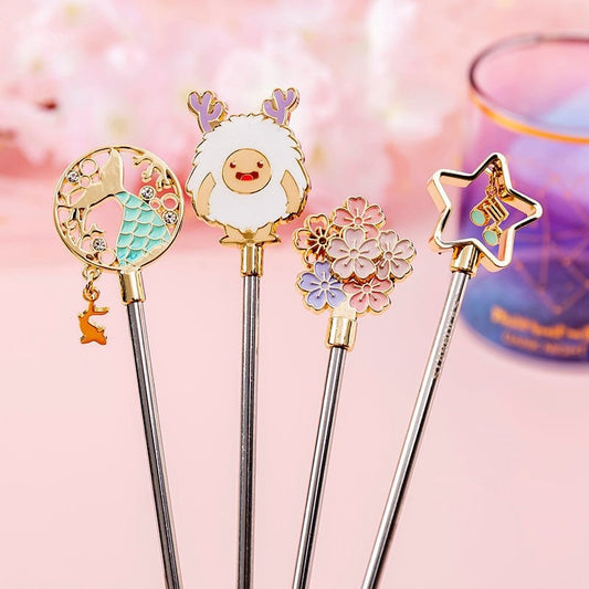 4 Stirrer Set Starbucks stainless steel stirrer rod | Coffee Milk Cup Accessories | best seller | Limited Edition | Limited stocks