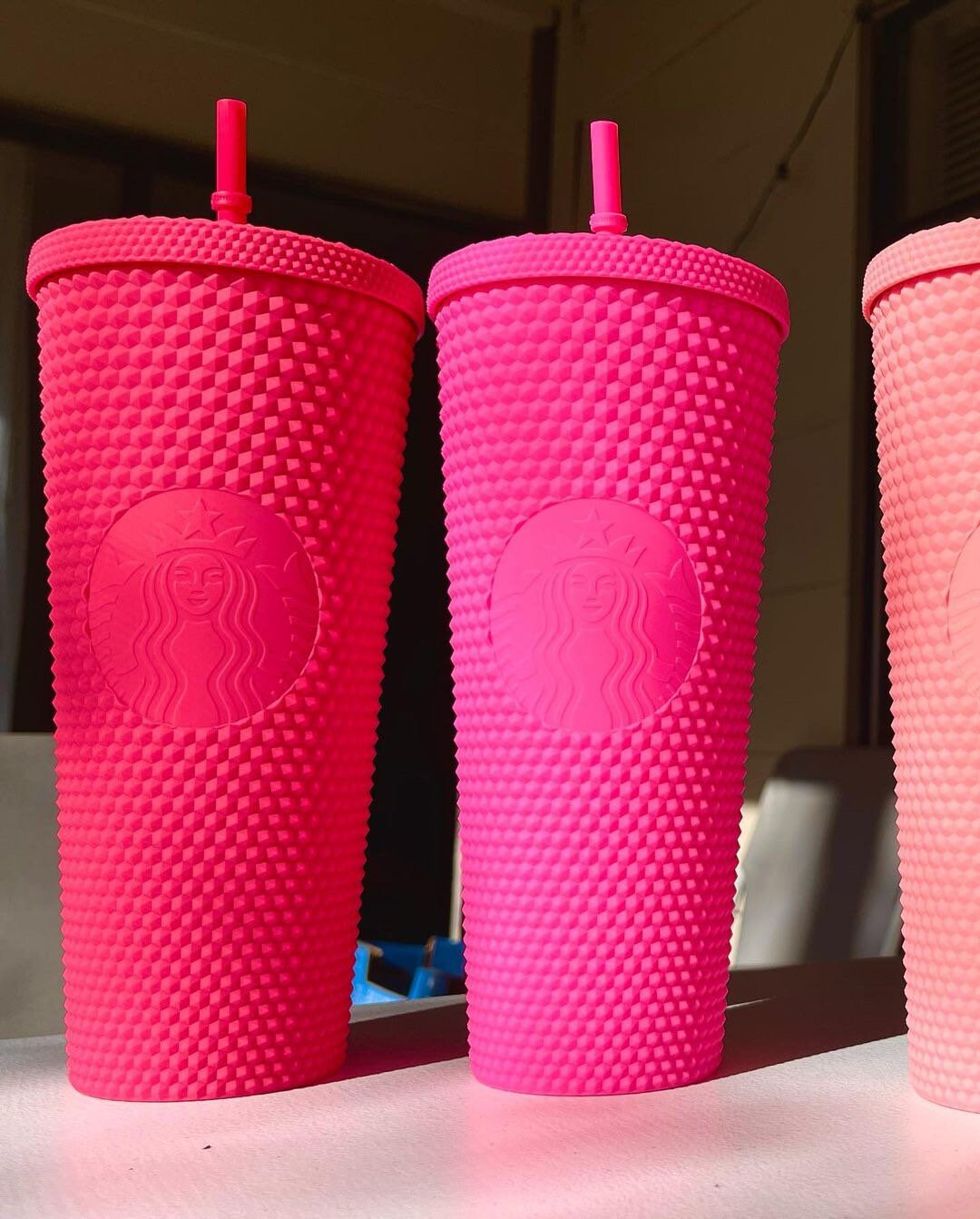NWT Starbucks Babie Pink Studded Cold Tumbler 24oz Venti | Best seller ~ Ruby Pink Studded Cold Tumbler